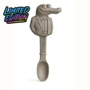 LIMITED EDITION Translucent Grey Gator Necklace Spoon with Necklace Loop