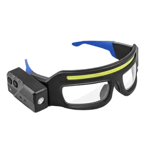 Ear-Mounted High Brightness Headlamp Long Battery Life Lithium Battery Outdoor Riding Silicone Induction Glasses Lamp Windproof Fishing Lamp Night Fishing