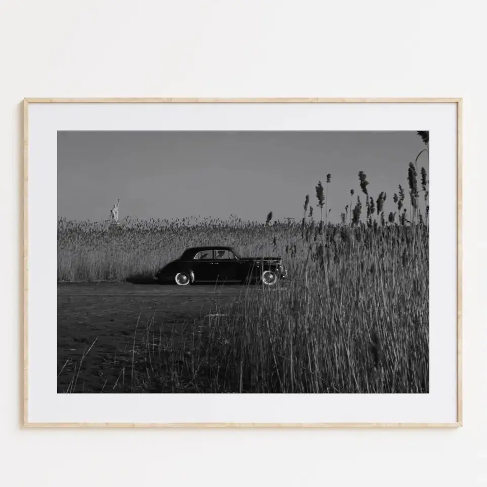 The Godfather Car Scene Poster, Black and White Mafia Wall Art, Hudson Car in Reeds Godfather Cinematic Print, Vintage Mafia Car Poster