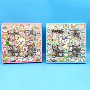 100PCS Chiikawa Kawa Anime Toy Stickers Cute Transparent Applique Computer Skateboard DIY Decoration Accessories Christmas Gifts