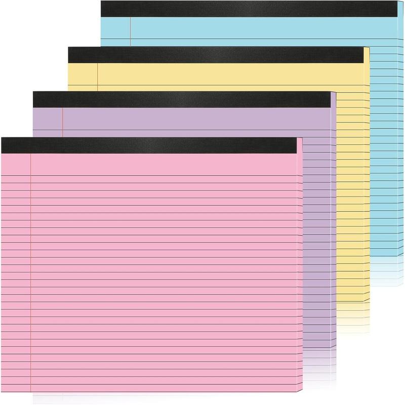 4 count 9.5" x 11" Legal Pads College Ruled Lined Pad 80 GSM Pastel Colored Notepad 40 Sheets Horizontal Lined Notebooks for Writing Office School Work Business Grocery Lists 4 count 9.5" x 11" Legal Pads College Ruled Lined Pad 80 GSM Pastel Colored Notepad 40 Sheets Horizontal Lined Notebooks for Writing Office School Work Business Grocery Lists