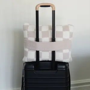 Local Beach Checker Cozy Travel Blanket