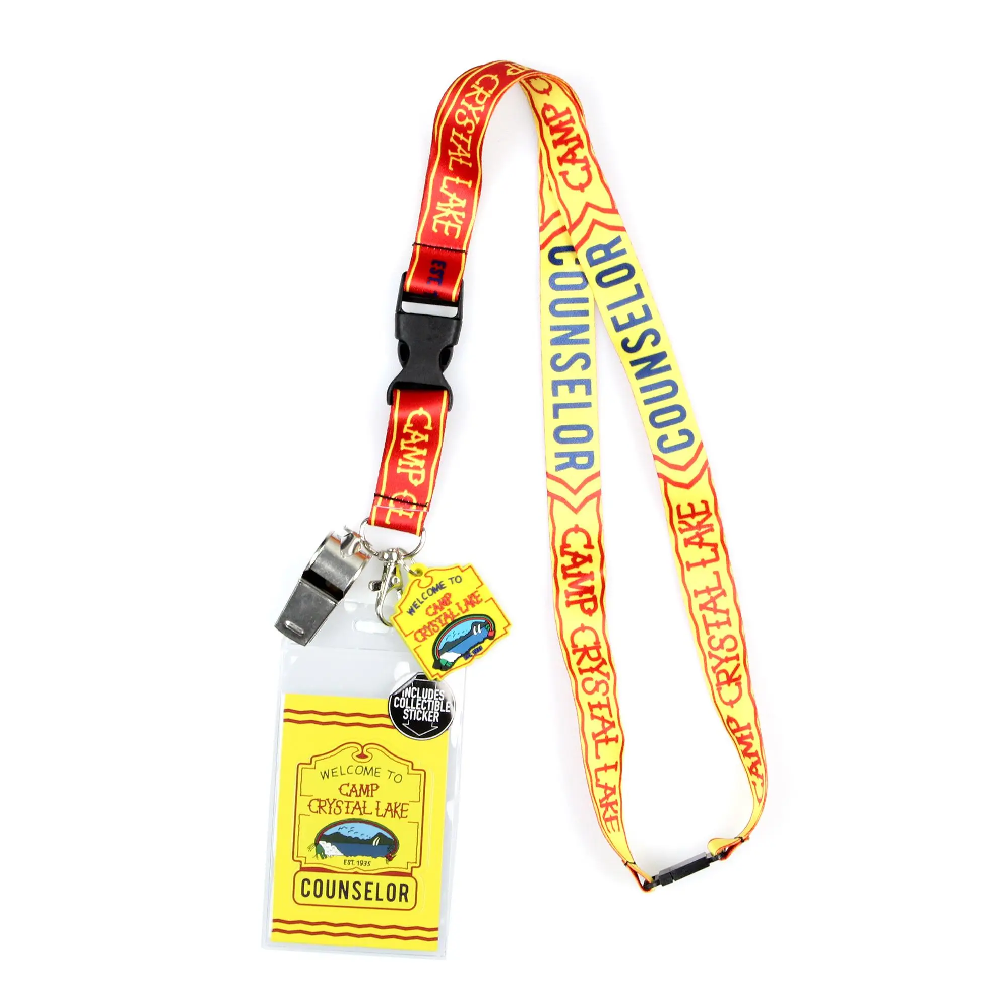 Friday The 13th Camp Crystal Lake Counselor Lanyard Clear ID Badge Holder