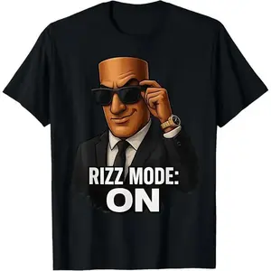 100% Premium Cotton T-Shirt Tung Sahur Rizz Mode Activated Italian Brainrot Meme T-Shirt