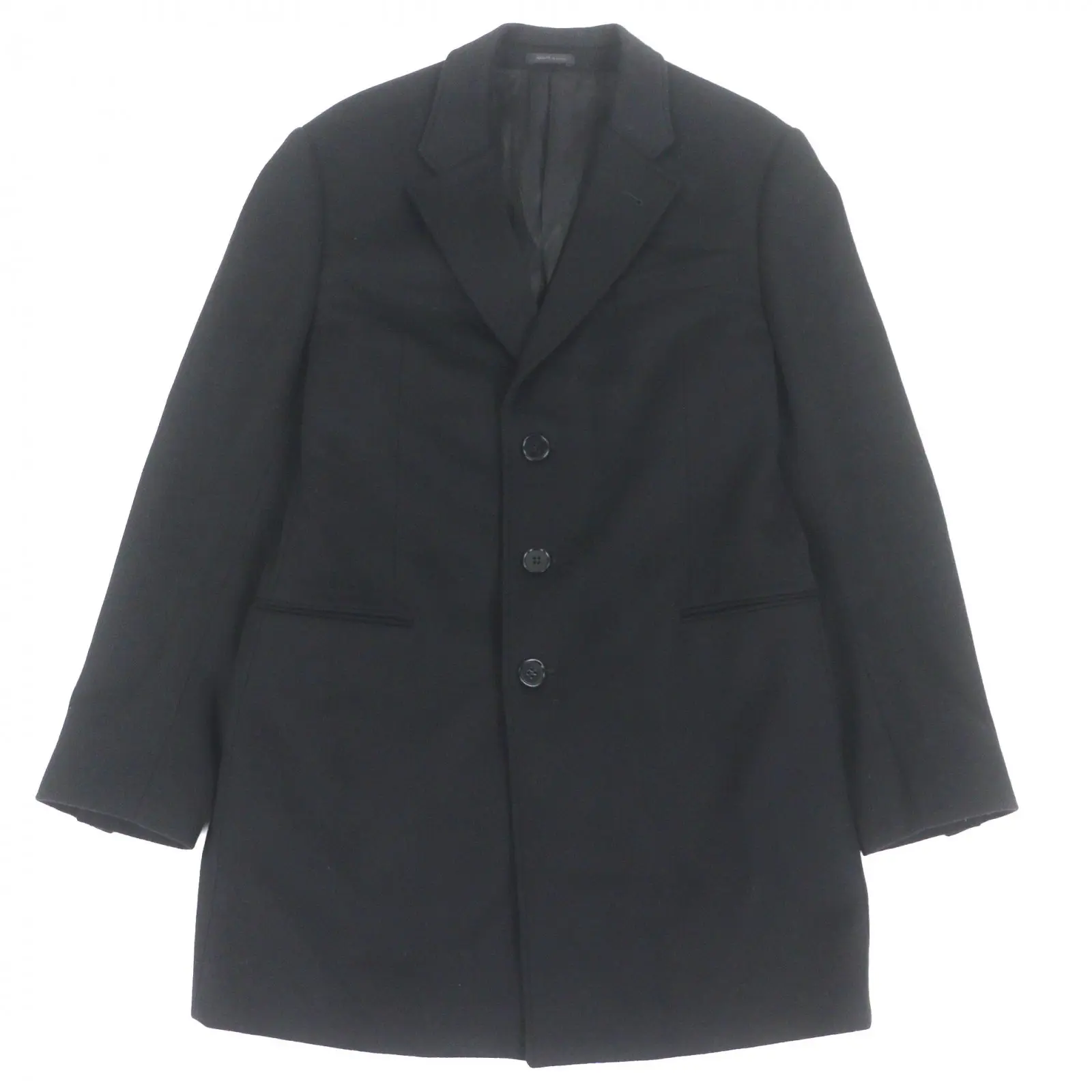 Pre-owned Giorgio Armani Wool Small Leather Goods Armani Collezioni Cashmere Coat