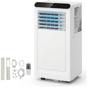 Portable Air Conditioner 10000 BTU AC Unit with Heat Up to 450 Sq ft Room AC 4-in-1 Cooling Heating Dehumidifier Fan Remote 24H Timer Sleep Mode Window Kit