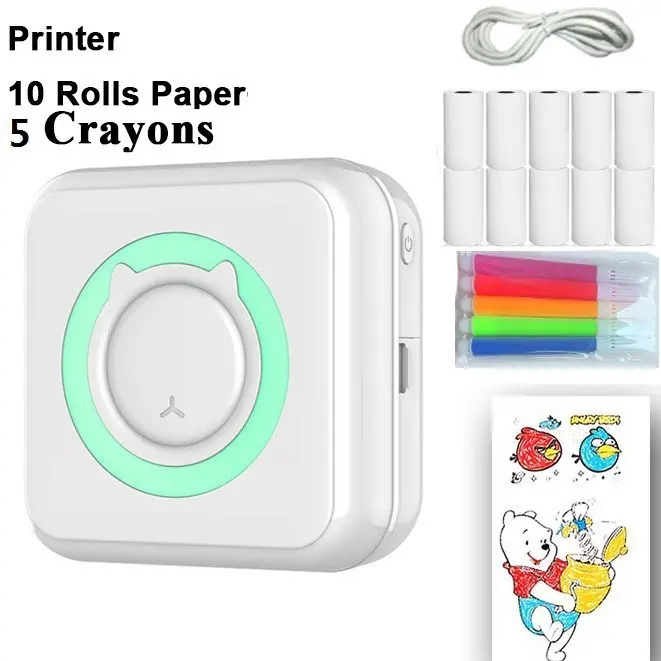 C15 green + 10 rolls of printing paper + 5 colored