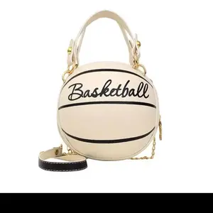 Lightweight,Business Casual Mini Basketball Design Chain Circle Bag For Teen Girls Women College Students,Rookies & White-collar Workers Perfect for Office,College,Work ,Business,Commute,Outdoors, Travel, Outings handbag purse
