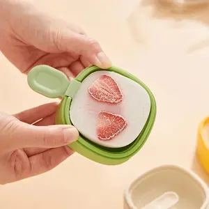 3PCS Creative multi-layer ice cream mold, homemade ice cream mold, multi-layer popsicle mold, reusable children's popsicle mold (green)