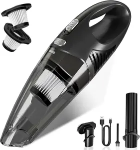 Cordless Handheld Vacuum Cleaner Rechargeable Car Vacuum with High Suction Power and Multiple Attachments Portable Mini Vacuum for Car Interior Home Office Desk Keyboard Cleaning Pet Hair Crumbs Dust and Debris