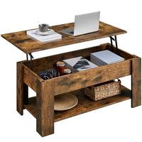 38.6” L Rustic Brown-Open Shelf