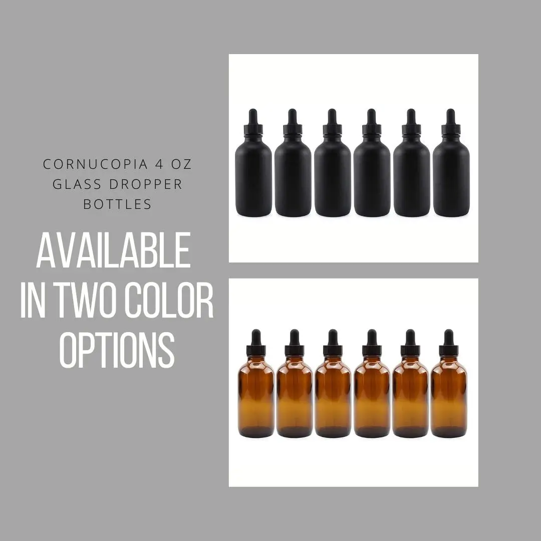 4oz Glass Dropper Bottles (6-Pack)