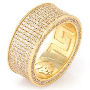 7-Row Iced Infinity Band Ring