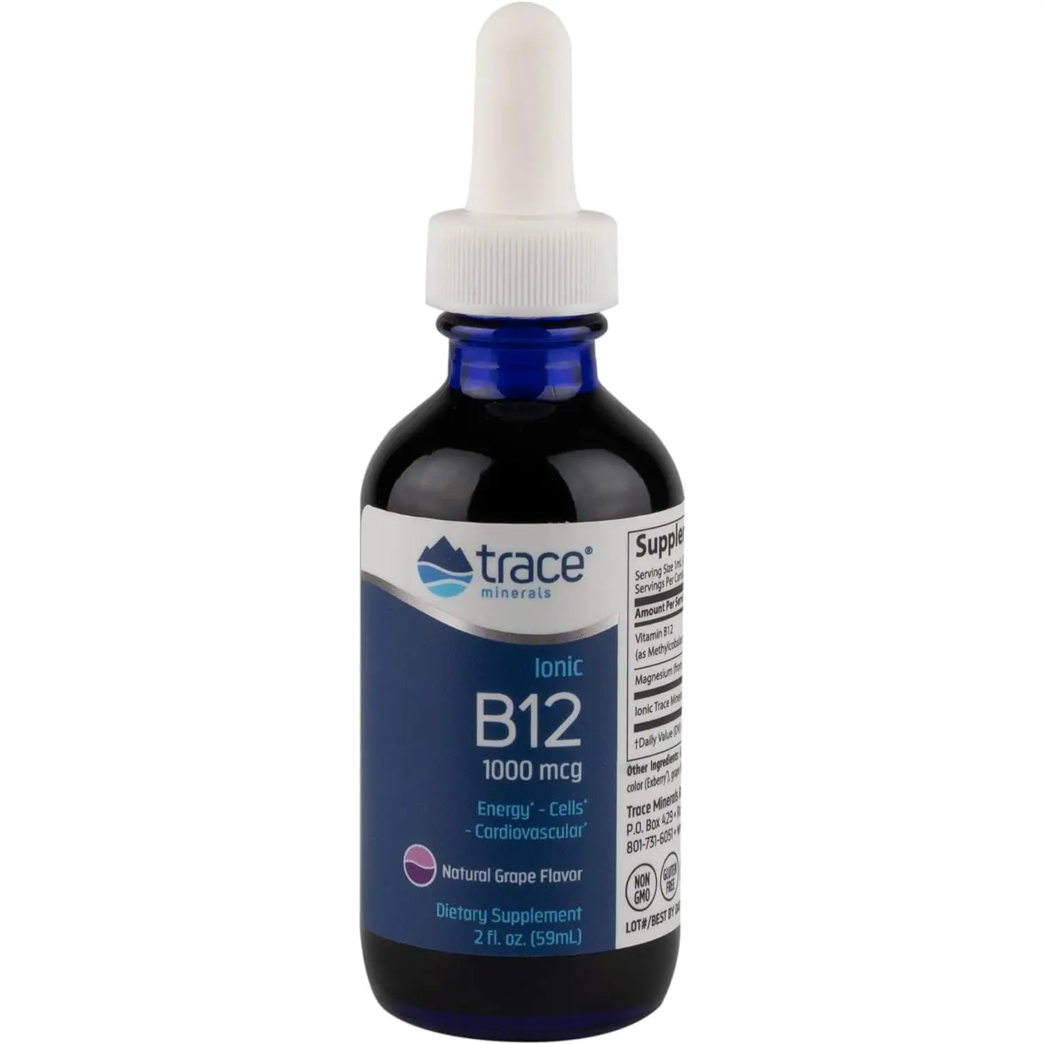 Ionic B12 (1000mcg) - 2 FL OZ Grape (Trace Minerals)