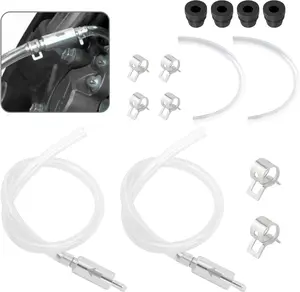 Brake Bleeder Hose Kit with One Way Check Valve for Car Motorcycle Clutch 2025 Upgraded Universal Fluid Bleeding Tool Soft Tube Metal Clips TikTokShopBlackFriday