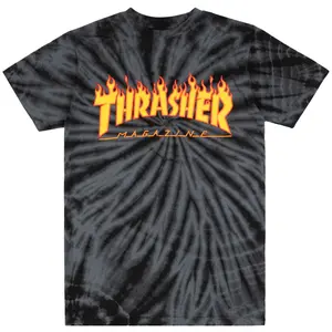 Thrasher Magazine Girls  Flame Logo Tie Dye T Shirt