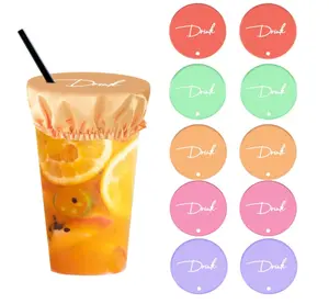 Drink Covers for Alcohol Protection, 10 Pack Drink Protector for Women & Men, Reusable & Washable Fabric Wine Glass Cover with Straw Hole, Prevent Your Drinks from Being Spiked, Multicolor