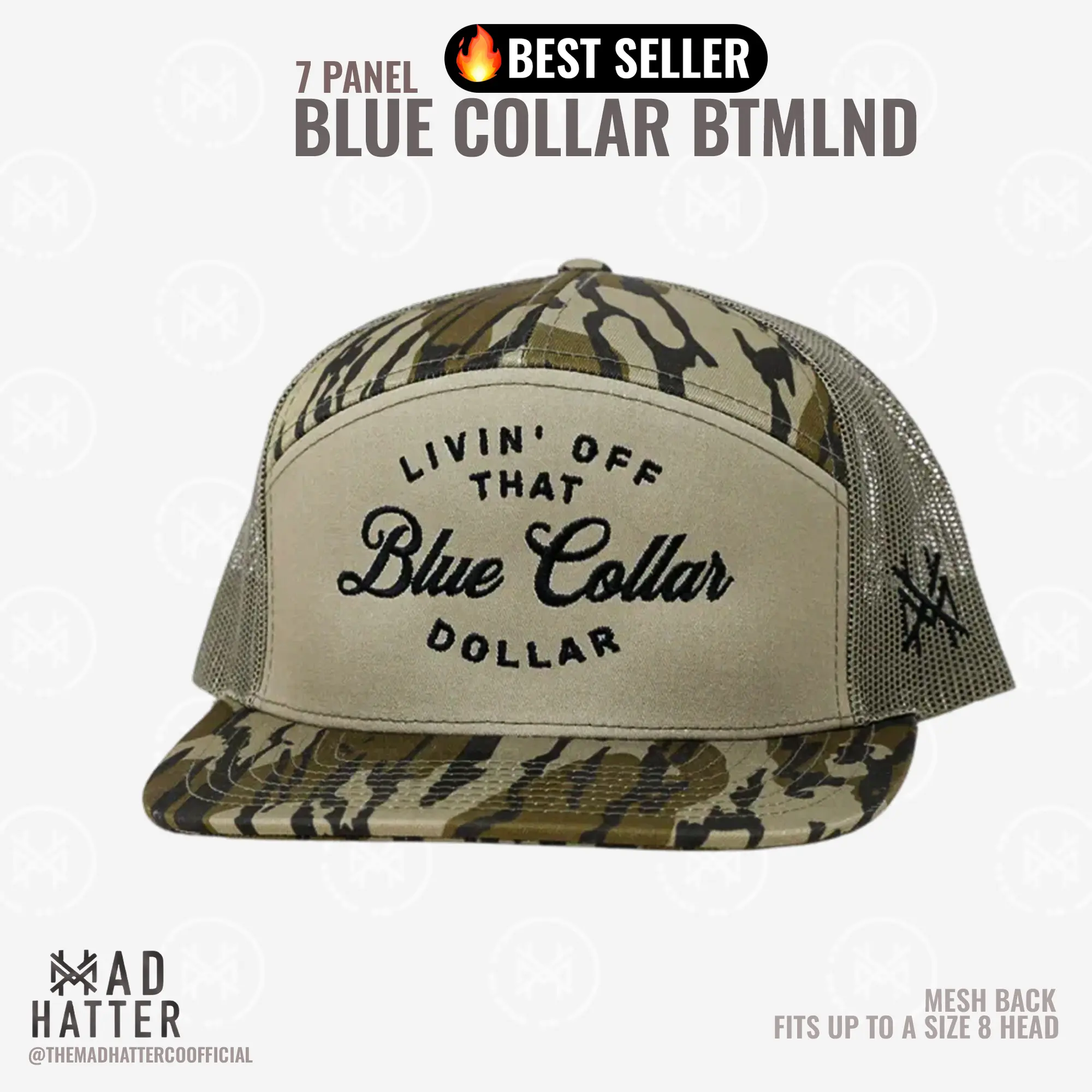 7 Panel Bottomland/Loden/Bottomland