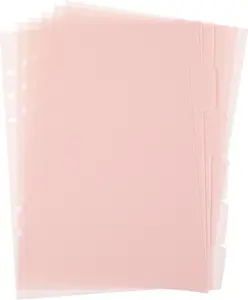 6 count A5 Binder Dividers, 6 Holes  Clear Binder Divider Index with Tabs Insertable Plastic Index Divider Sheets for Binders Notebook Journal Diary Memo Notepad ()