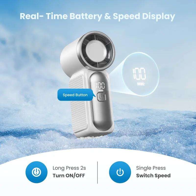 [3000mAh | 100-Speed] Vayu Super Mini turbo Fan for World Cup Travel, Makeup Drying & Hot Flashes