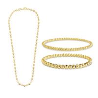 2 Pc 3mm/4mm Bracelet & Necklace Set