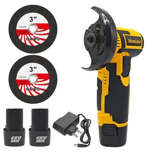 Mini Cordless Angle Grinder Equipped With 1200mAh Battery And Cutting Discs Brushless Compact Grinder For Metal Wood Polishing DIY Workshop And Household Use