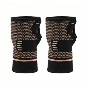 Copper Wrist Compression Sleeves for Women & Men, Comfortable Breathable Support for Arthritis, Tendonitis, Sprains, Carpal Tunnel & Workout Recovery, Lightweight Adjustable Pair for Daily Wear and Sports Activities