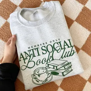 Anti Social Book Club Crewneck Shirt, Bookish Sweatshirt , Bookworm , Booktok , The Story of Us , Gifts for Book Lovers