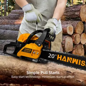 58cc Gas Chainsaw | 20 Inch Heavy-Duty Cordless Petrol Chainsaw | 2-Cycle Professional Chainsaw For Garden/Farm/Yard |It'S The Best Halloween Gift For Husband And Father, Powered For Tree Trimming, Stump Trimming, And Firewood Cutting