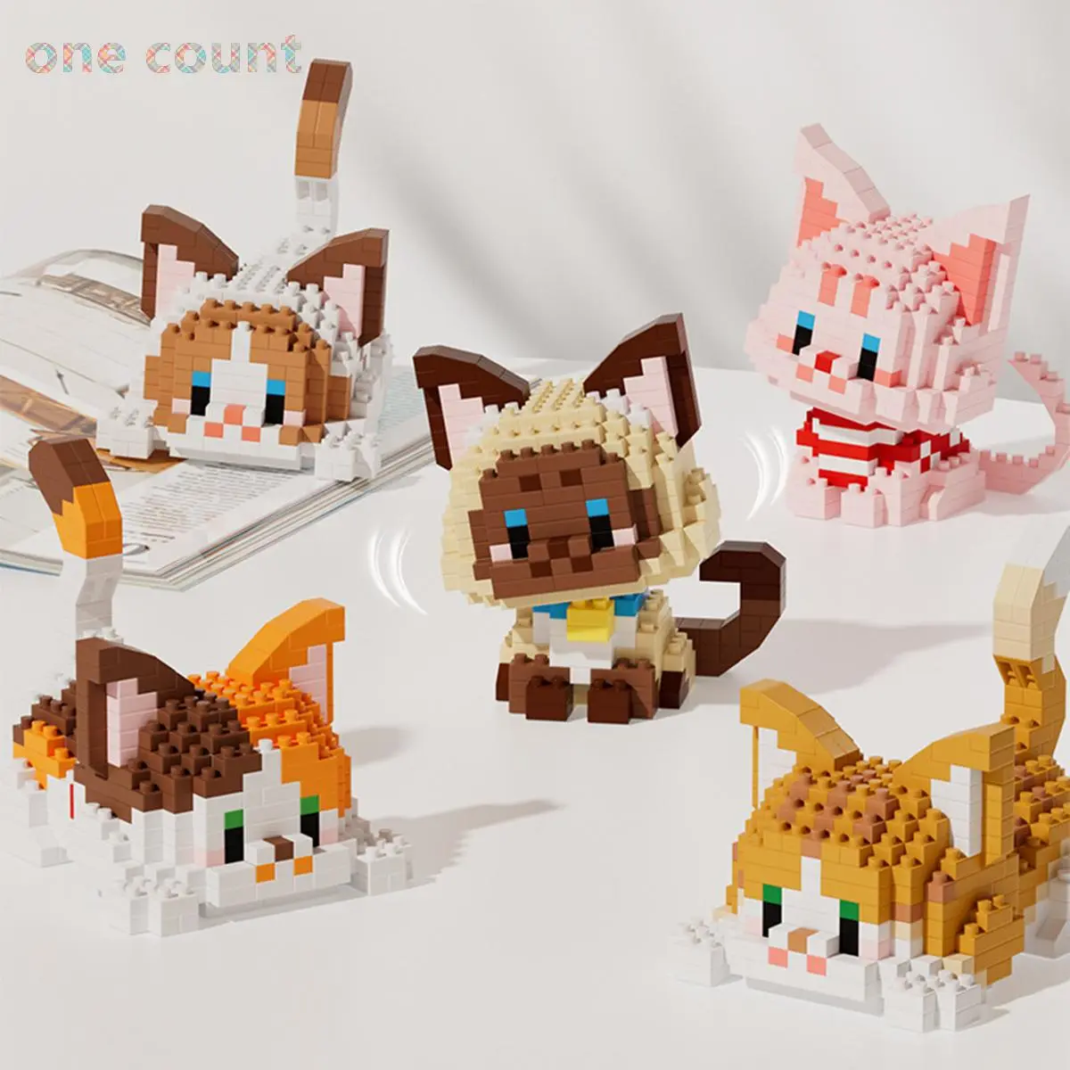 Cute Animal Design Building Blocks, 1 Box DIY Creative Puzzle Building Blocks, Home Decoration Ornaments, Birthday Gift, Building Blocks Set, Block Figures, DIY Building Model, Building Block Sets, Brick Model Set