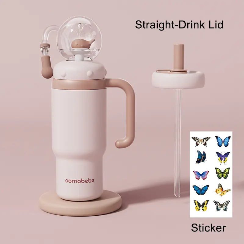 Rose Quartz + direct-drink straw tip