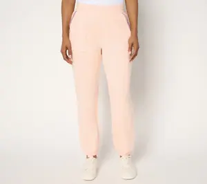 Denim & Co. Active Regular French Terry Jogger w/ Whip Stitch Detail