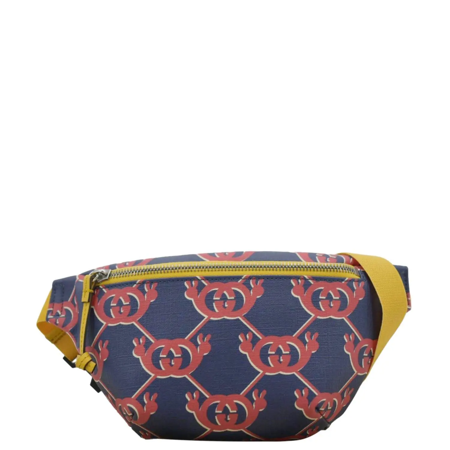 Pre-owned GUCCI Canvas Belt Bags Children's Interlocking G Snail Print Bumbag Blue 502095