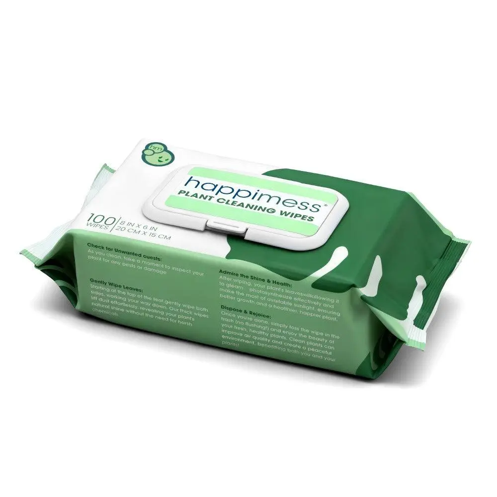 Essential Oil Infused Plant Cleaning Wipes, Remove Dust, Dirt, Water Spots and Restore