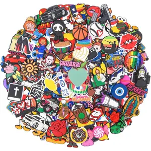 Lots of 30,50,100pcs Random Cartoon Shoe Charms Lovely Shoes Decoration for Birthday Gifts