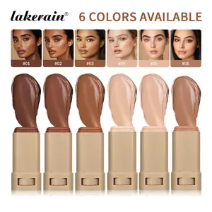 Lakerain 6 Color Rotating Moisturizing Essence Stick, Beauty Balm Serum Boosted Skin Tint, Foundation Stick, Tinted Moisturizer for Face, Full Coverage Foundation, Hydrating Flawless Coverage, Concealer Stick for Foundation Makeup