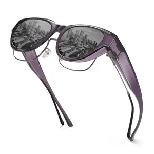 SummerVibes HAOLOTA Polarized Sunglasses Fit Over Glasses forWomen Oversized Square UV400 Protection Lightweight Stylish Beach Eyewear