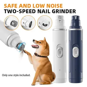 Nail Grinder with LED Light, 2-Speed Powerful Electric Pet Nail Trimmer, Professional Quiet Painless Grooming for Dogs and Cats