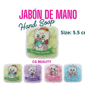 CG Beauty Hand Soap Flake - Jabón de Mano with Size 5.5 cm - Bacteriostat Soap Flake Design Mini