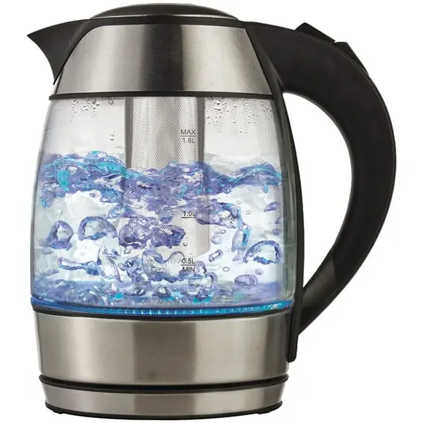 Brentwood KT-1960BK Borosilicate Glass Tea Kettle with Tea Infuser