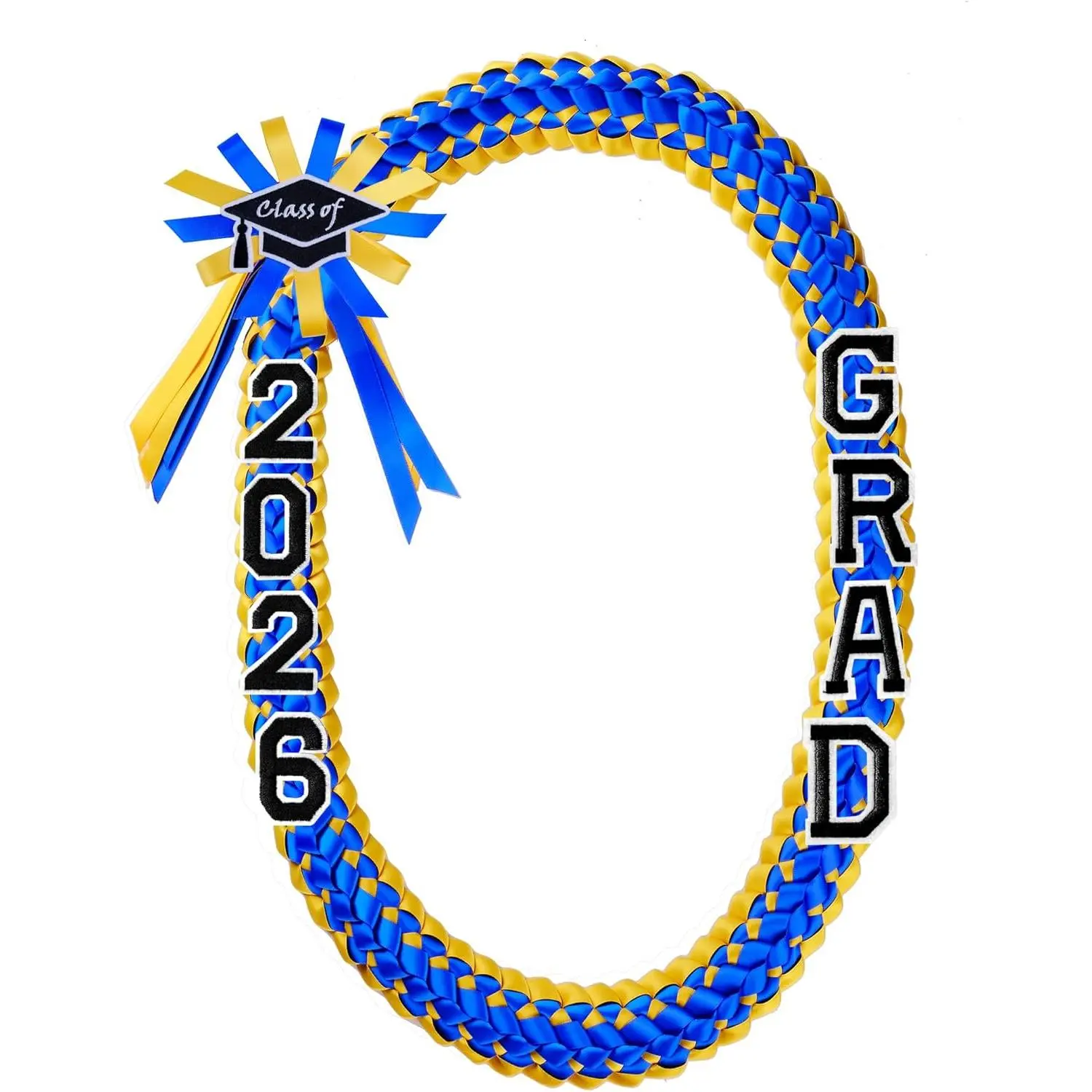 Graduation Lei 2026, Blue and  Lei for Class of 2026 Graduation Ceremony Accessory Decoration,.2" Long