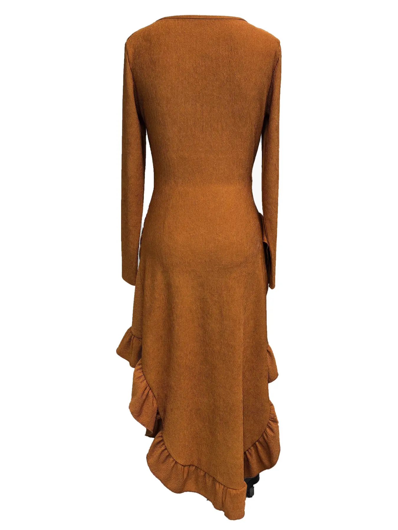 Women's Mid-Length Bohemian Ruffled Long Sleeve Fitted Dress, Irregular Hem  Flounce Design, Stylish Casual Summer Fashion for All Seasons, Womenswear  Style - TikTok Shop
