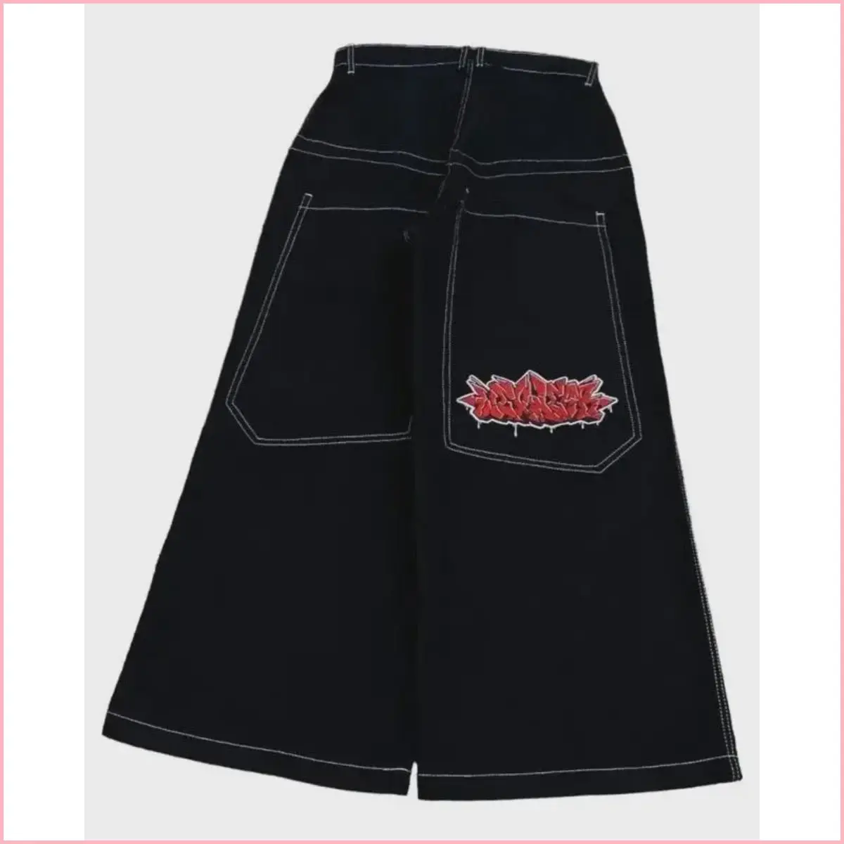 WKDE Y2KBaggyJeansVintageEmbroideredHighQualityJeansMenWomenHipHopHarajukuGothFashionStreetwearCasualWideLegJeans