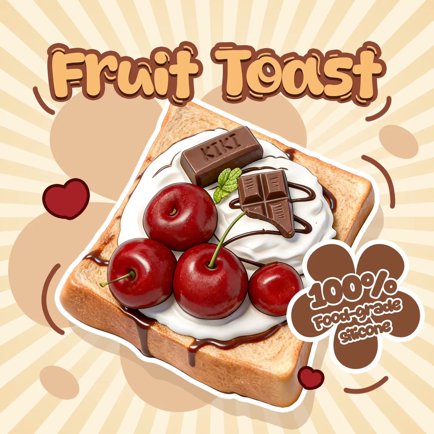 Fruit Toast  Series Tabasquishy DIY relieve stress Handmade Blind Box A003