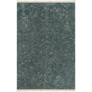 Hinkle Teal Premium Wool Carpet - Clearance