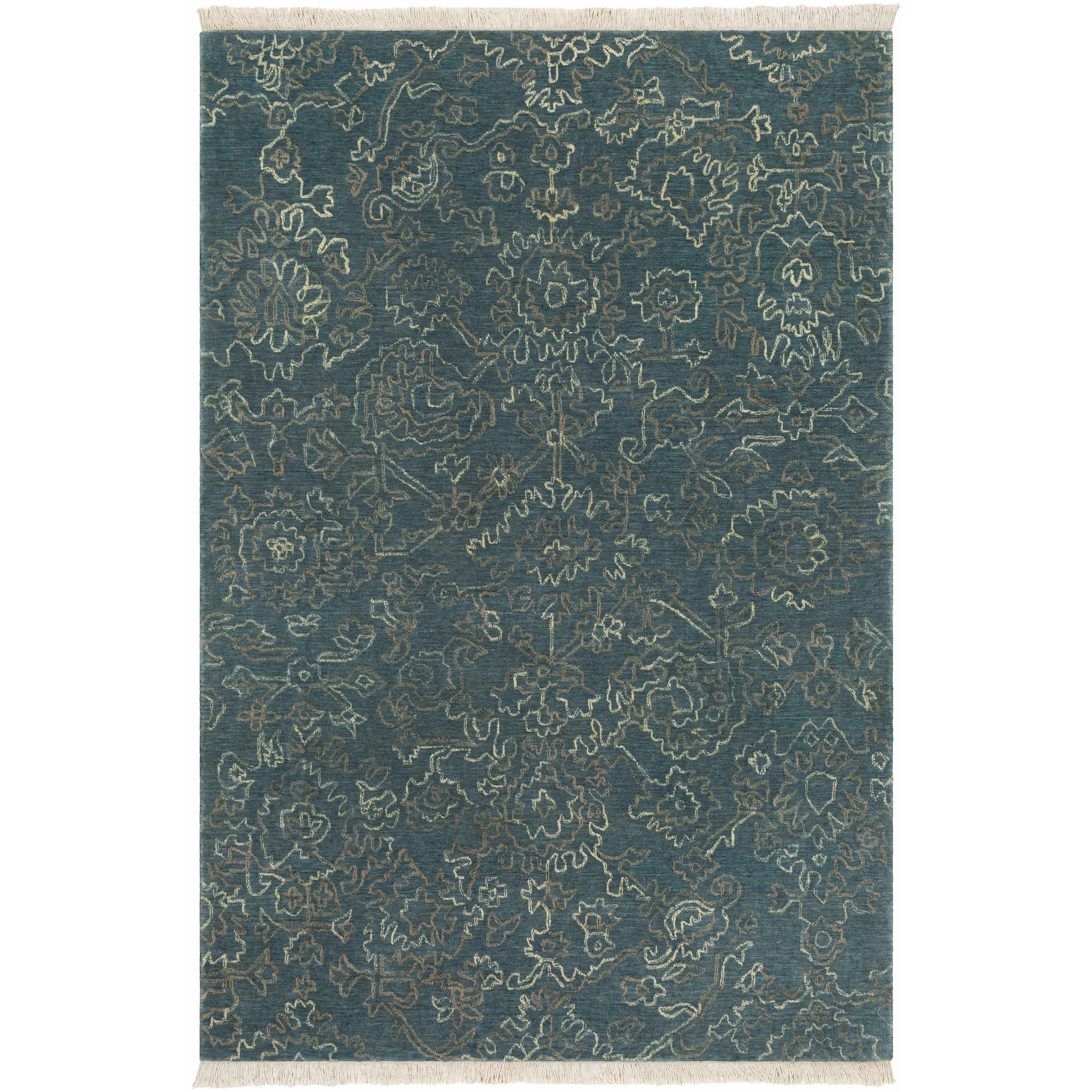 Hinkle Teal Premium Wool Carpet - Clearance