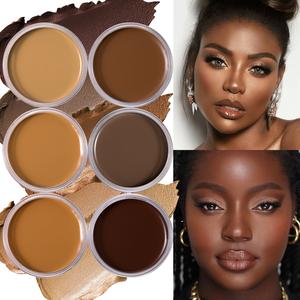 long lasting silky cream foundation, 1 box full coverage flawless makeup cream, moisturizing waterproof cream foundation, makeup product for women & girls