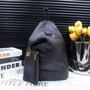 Pre-owned Loewe calfskin Backpacks Anton Sling Black Backpack T10295013
