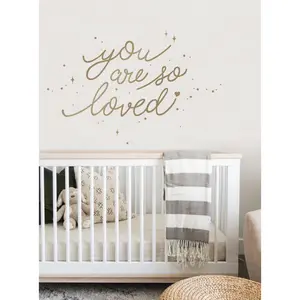 You Are So Loved Quote Wall Decal with Diamonds, Dots, and Heart