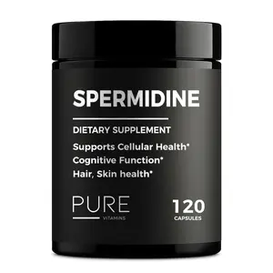 Pure Vitamins Spermidine 1000 mg from Wheat Germ Extract | 120 Vegan Capsules | Non-GMO | Made in USA